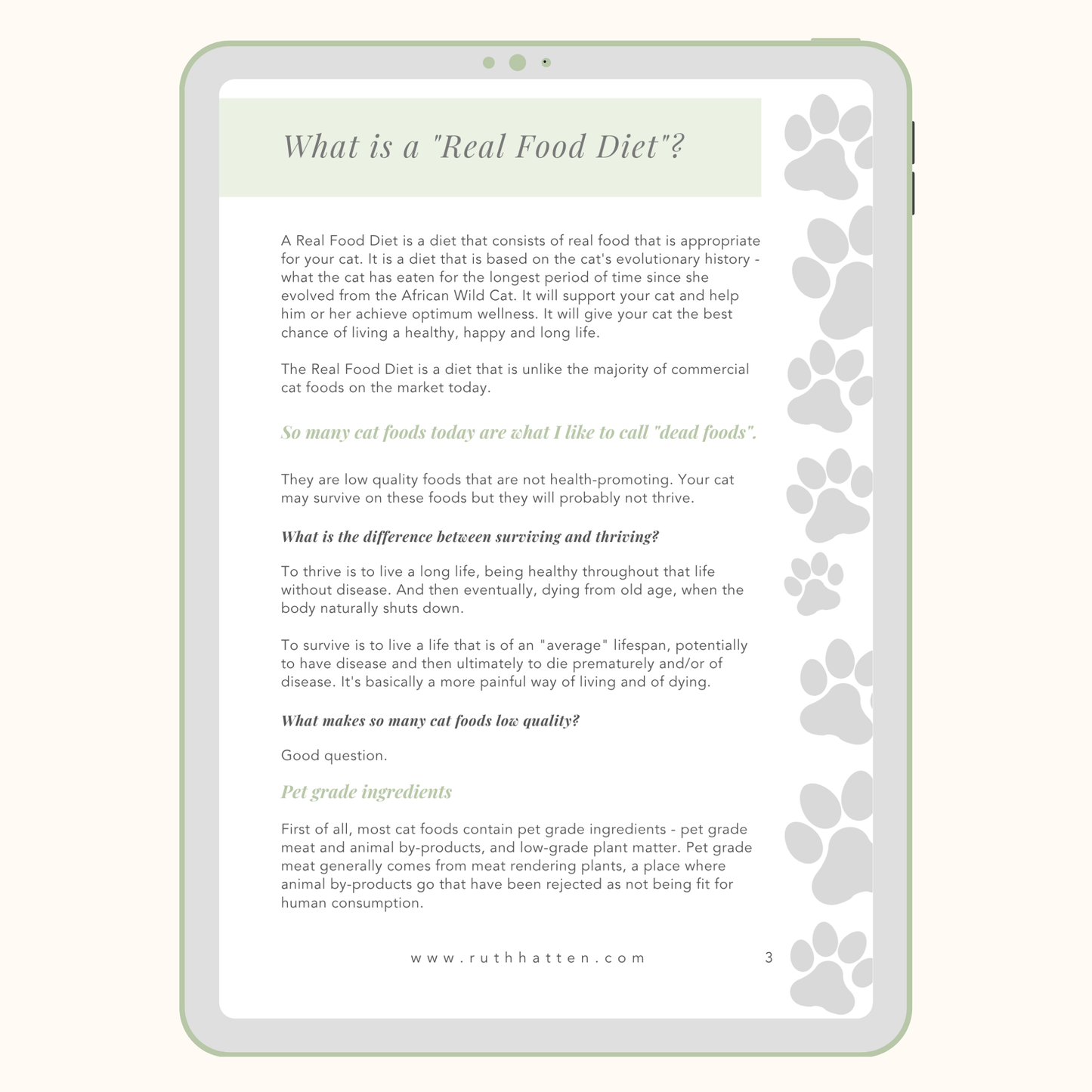 The Real Food Diet for Cats